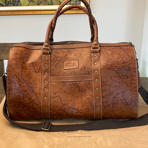 Patricia Nash Bags Patricia Nash Leather World Map Print Weekender